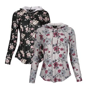 BB WOMEN HOODED TOP FLORAL